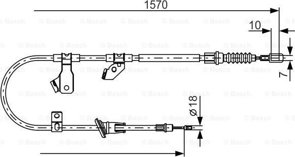BOSCH 1 987 482 272 - Тросовий привод, стоянкове гальмо autodetail.com.ua