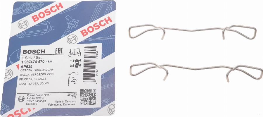 BOSCH 1 987 474 470 - Комплект приладдя, накладка дискового гальма autodetail.com.ua