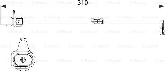 BOSCH 1 987 474 506 - Конт. попер. сигналу, знос гальм. накл. autodetail.com.ua
