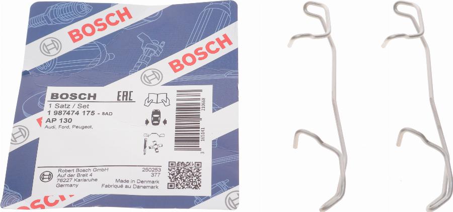 BOSCH 1 987 474 175 - Комплект приладдя, накладка дискового гальма autodetail.com.ua