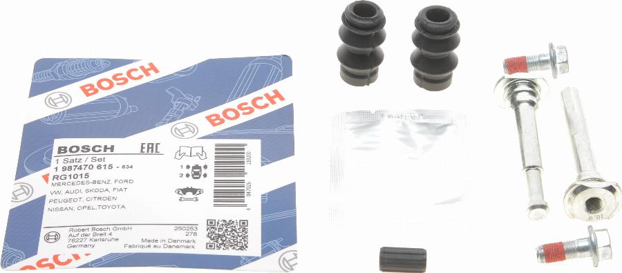 BOSCH 1 987 470 615 - Комплект напрямних втулок, гальмівний супорт autodetail.com.ua