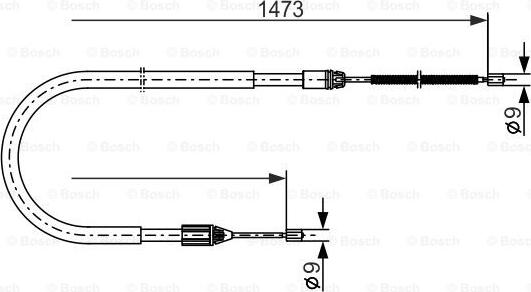 BOSCH 1 987 477 636 - Тросовий привод, стоянкове гальмо autodetail.com.ua