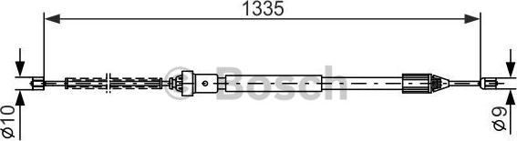 BOSCH 1 987 477 783 - Тросовий привод, стоянкове гальмо autodetail.com.ua