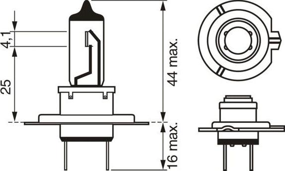 BOSCH 1 987 301 153 - Лампа розжарювання, фара дальнього світла autodetail.com.ua
