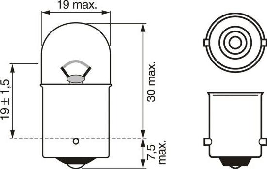BOSCH 1 987 302 816 - Лампа розжарювання, вказівник повороту autodetail.com.ua