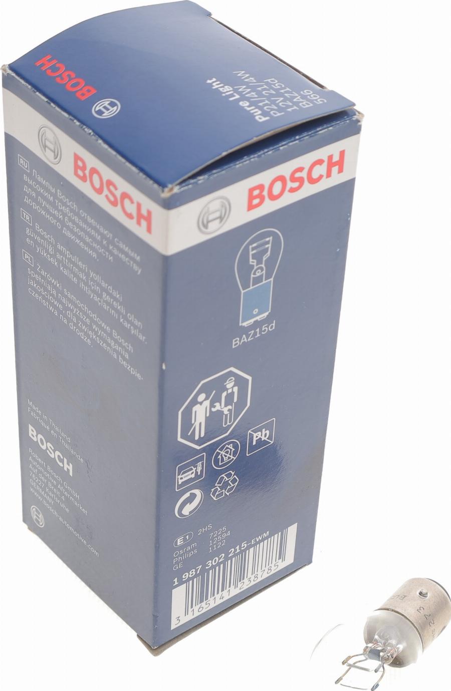 BOSCH 1 987 302 215 - Лампа розжарювання, стоп-сигнал autodetail.com.ua