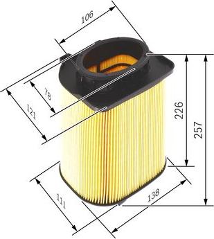 BOSCH F 026 400 480 - Повітряний фільтр autodetail.com.ua