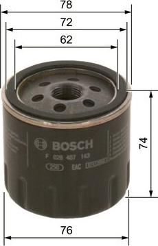 BOSCH F 026 407 143 - Оливний фільтр autodetail.com.ua