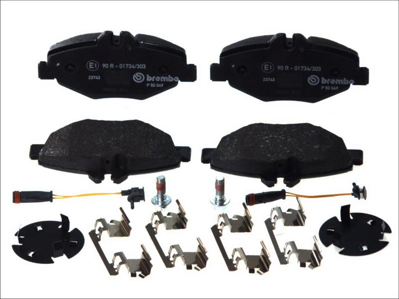 Brembo P 50 049 - Комплект гальмівних накладок, дискове гальмо autodetail.com.ua
