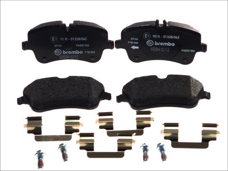 Brembo P 50 045 - Комплект гальмівних накладок, дискове гальмо autodetail.com.ua