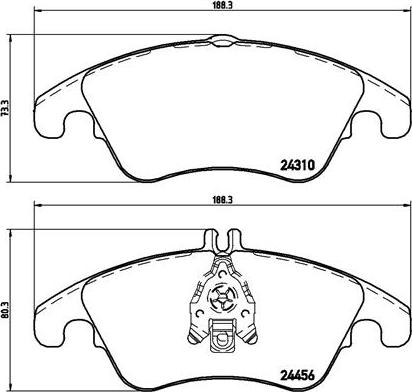 Brembo P 50 069 - Комплект гальмівних накладок, дискове гальмо autodetail.com.ua