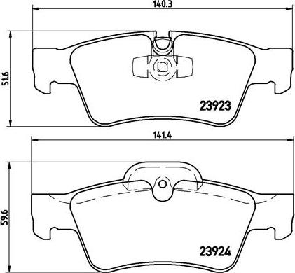 Brembo P 50 064 - Комплект гальмівних накладок, дискове гальмо autodetail.com.ua