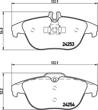 Brembo P 50 068 - Комплект гальмівних накладок, дискове гальмо autodetail.com.ua