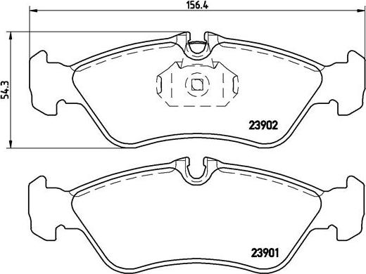 Brembo P 50 082 - Комплект гальмівних накладок, дискове гальмо autodetail.com.ua