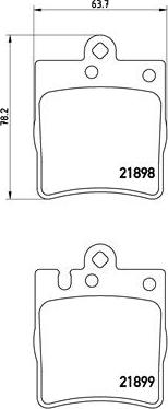 Brembo P 50 033 - Комплект гальмівних накладок, дискове гальмо autodetail.com.ua