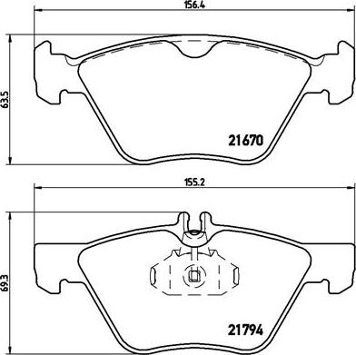Brembo P 50 026 - Комплект гальмівних накладок, дискове гальмо autodetail.com.ua