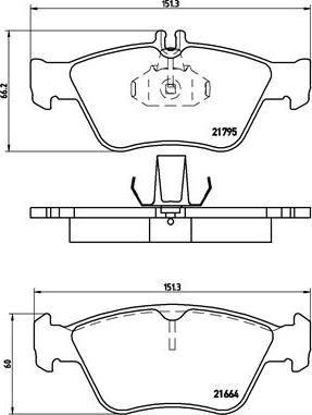 Brembo P 50 023 - Комплект гальмівних накладок, дискове гальмо autodetail.com.ua