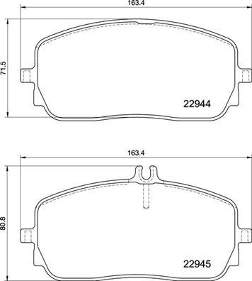 Brembo P 50 152 - Комплект гальмівних накладок, дискове гальмо autodetail.com.ua
