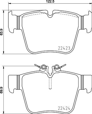 Brembo P 50 133 - Комплект гальмівних накладок, дискове гальмо autodetail.com.ua