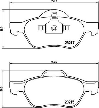 Brembo P 68 029 - Комплект гальмівних накладок, дискове гальмо autodetail.com.ua