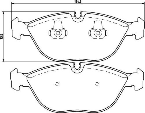 Brembo P 06 019 - Комплект гальмівних накладок, дискове гальмо autodetail.com.ua