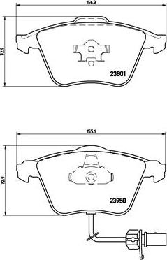 Brembo P 85 097 - Комплект гальмівних накладок, дискове гальмо autodetail.com.ua
