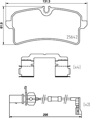 Brembo P 85 151 - Комплект гальмівних накладок, дискове гальмо autodetail.com.ua