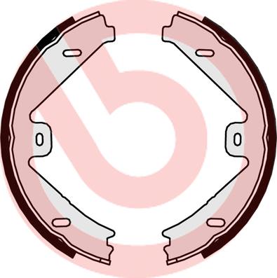 Brembo S 50 525 - Комплект гальмівних колодок, стоянкове гальмо autodetail.com.ua