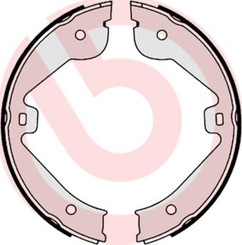 Brembo S 85 536 - Комплект гальмівних колодок, стоянкове гальмо autodetail.com.ua