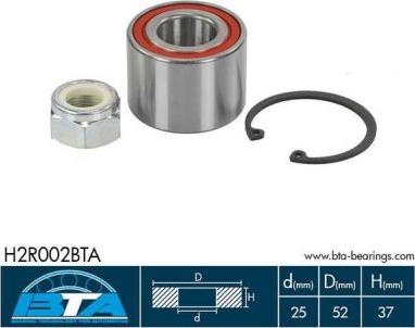 BTA H2R002BTA - Комплект колісних підшипників autodetail.com.ua