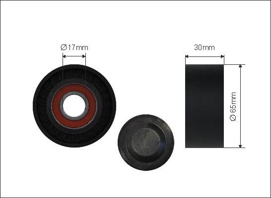 Caffaro 500258 - Відвідний/напрямний ролик, поліклиновий ремінь autodetail.com.ua