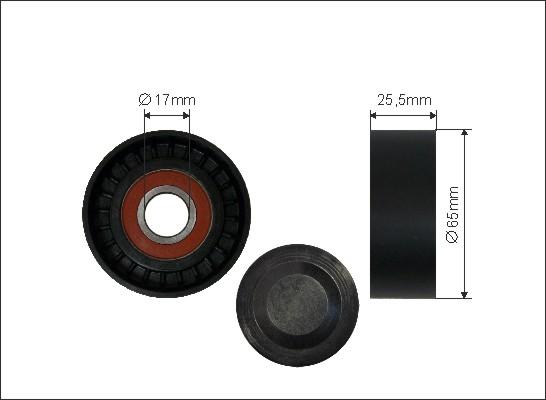 Caffaro 500265 - Відвідний/напрямний ролик, поліклиновий ремінь autodetail.com.ua