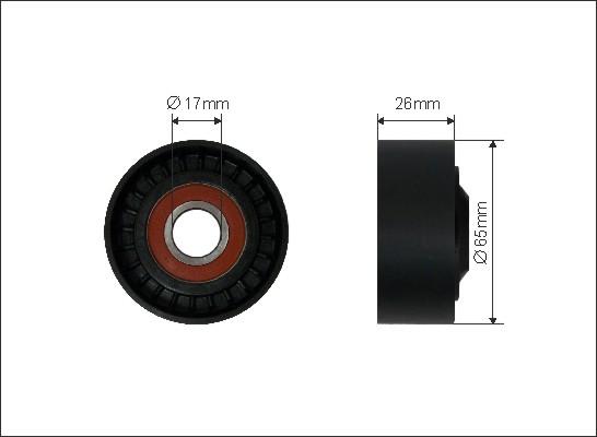 Caffaro 191-00 - Відвідний/напрямний ролик, поліклиновий ремінь autodetail.com.ua