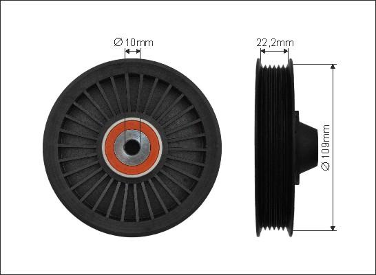 Caffaro 85-99 - Відвідний/напрямний ролик, поліклиновий ремінь autodetail.com.ua