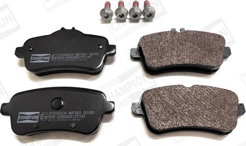 Champion 573465CH - Комплект гальмівних накладок, дискове гальмо autodetail.com.ua