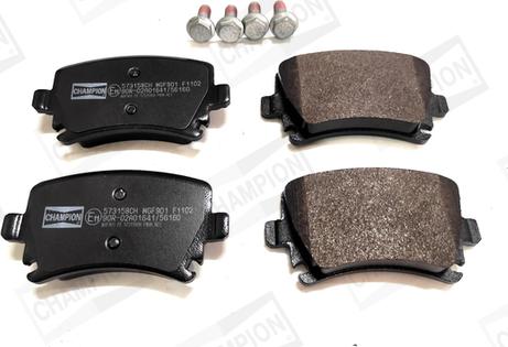 Champion 573158CH - Комплект гальмівних накладок, дискове гальмо autodetail.com.ua