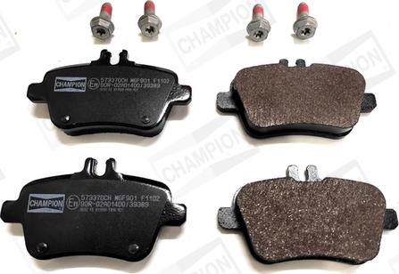 Champion 573370CH - Комплект гальмівних накладок, дискове гальмо autodetail.com.ua