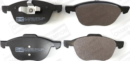 Champion 573209CH - Комплект гальмівних накладок, дискове гальмо autodetail.com.ua
