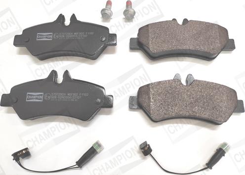 Champion 573729CH - Комплект гальмівних накладок, дискове гальмо autodetail.com.ua