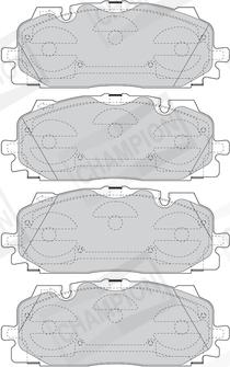 Champion 573773CH - Комплект гальмівних накладок, дискове гальмо autodetail.com.ua
