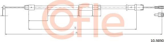 Cofle 10.9890 - Тросовий привод, стоянкове гальмо autodetail.com.ua