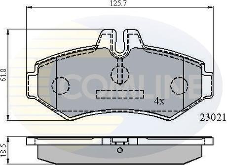 Comline CBP0914 - Комплект гальмівних накладок, дискове гальмо autodetail.com.ua