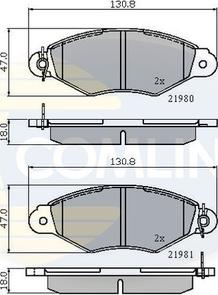 Comline CBP0485 - Комплект гальмівних накладок, дискове гальмо autodetail.com.ua
