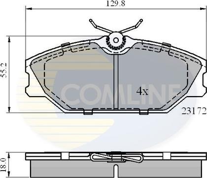 Comline CBP0526 - Комплект гальмівних накладок, дискове гальмо autodetail.com.ua