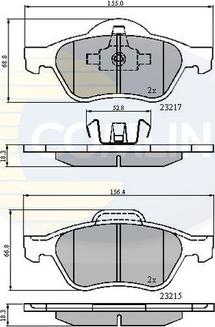 Comline CBP01115 - Комплект гальмівних накладок, дискове гальмо autodetail.com.ua
