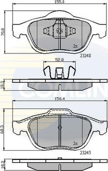 Comline CBP01116 - Комплект гальмівних накладок, дискове гальмо autodetail.com.ua