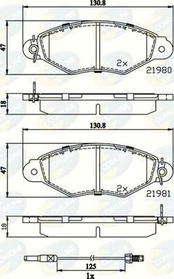 Comline CBP2485 - Комплект гальмівних накладок, дискове гальмо autodetail.com.ua