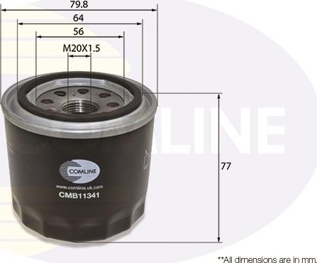 Comline CMB11341 - Оливний фільтр autodetail.com.ua