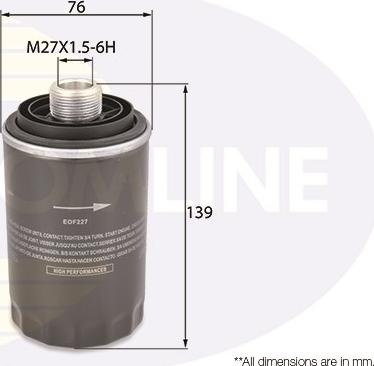Comline EOF227 - Оливний фільтр autodetail.com.ua
