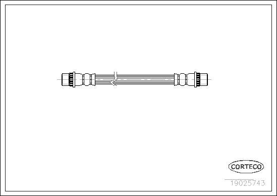 Corteco 19025743 - Гальмівний шланг autodetail.com.ua